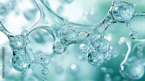 Wallpaper Mural Abstract Water Molecules Structure - Science and Beauty Torontodigital.ca