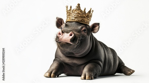 Majestic Baby Hippo: A Portrait of Royalty photo