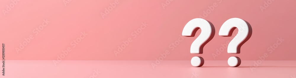 Curiosity Symbol with Soft Pink Background Minimalistic Design Curiosity Symbol with Soft Pink Background Minimalistic Design