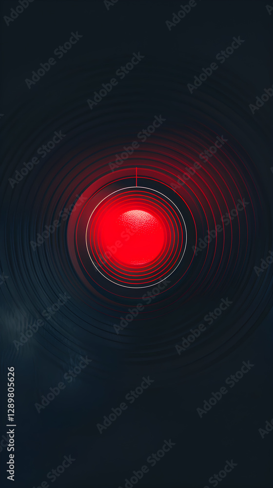 Minimalist Red Dot Recording Icon on Dark Background - Symbolizing Modern Audio and Video Capture Technology Minimalist Red Dot Recording Icon on Dark Background - Symbolizing Modern Audio and Video Capture Technology