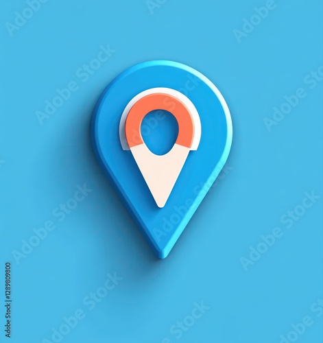 Free Download Blue Location Pin for Hydrogen Gas Pump Station Sign Icon Illustration - GFXLoad