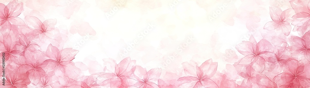 Obraz premium Pink flower blossom border, soft background, spring. Website design