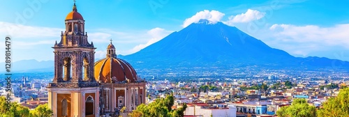mexico city tourism concept showcasing the downtown city skyline