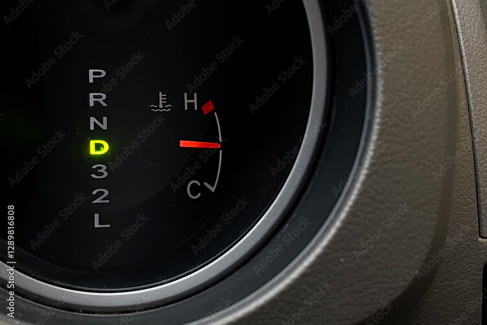 Naklejka premium car automatic transmission indicator light showing “D” position , normal drive position 
