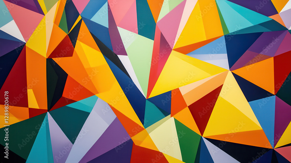 Bold geometric shapes in vibrant colors create dynamic visual experience Bold geometric shapes in vibrant colors create dynamic visual experience