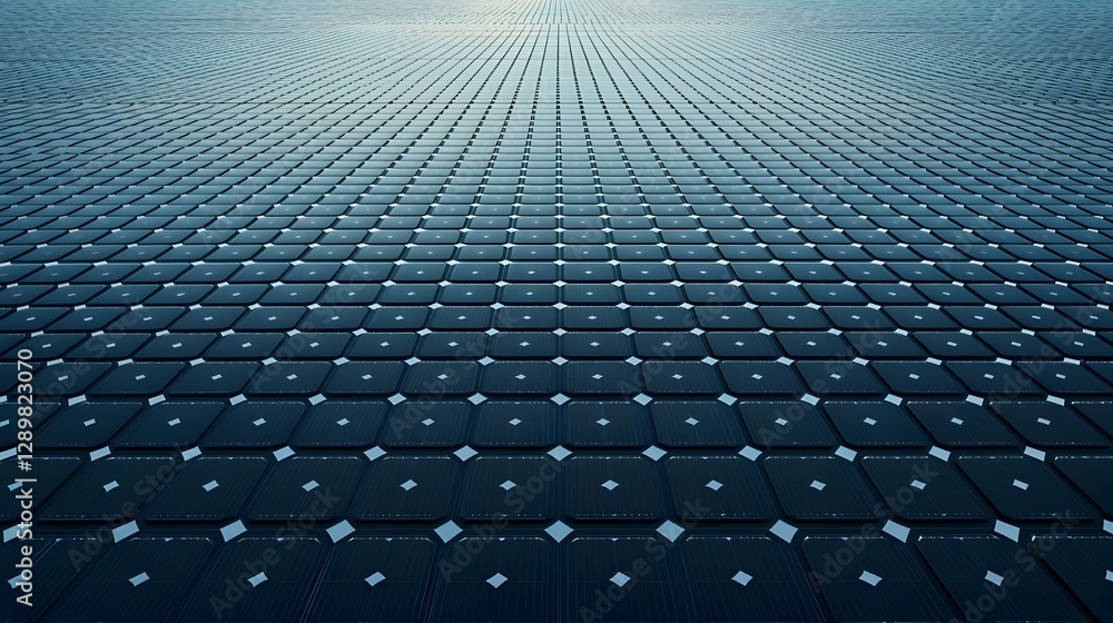Naklejka premium Massive Array of Solar Panels Stretching to Horizon
