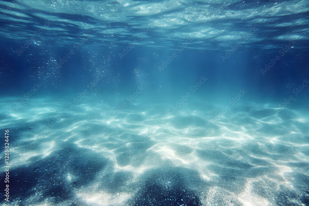 Fototapeta premium Ocean Underwater Scene Background Image