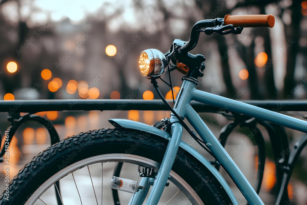 Evening Bicycle Ride Illustration Evening Bicycle Ride Illustration