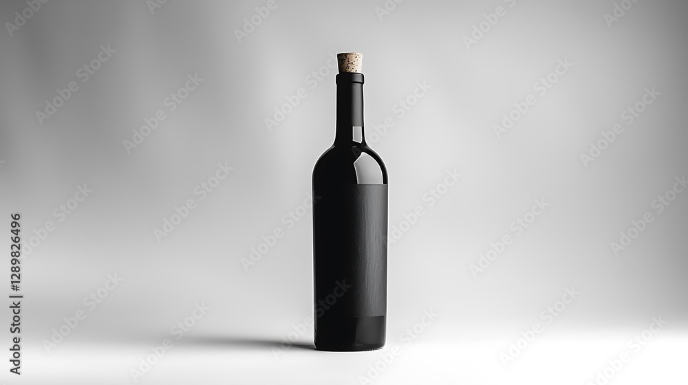 wine bottle with blank label wine bottle with blank label