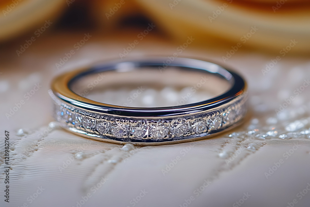 Elegant Diamond Ring Macro Photo Elegant Diamond Ring Macro Photo