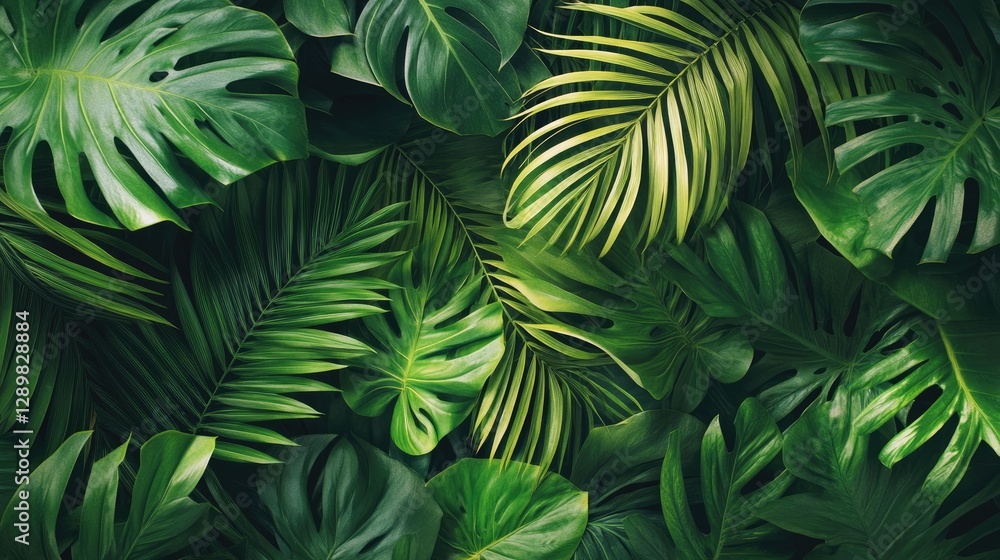 A close-up of a vibrant green palm leaf texture, showcasing the natural patterns and details in a tropical setting. A close-up of a vibrant green palm leaf texture, showcasing the natural patterns and details in a tropical setting.