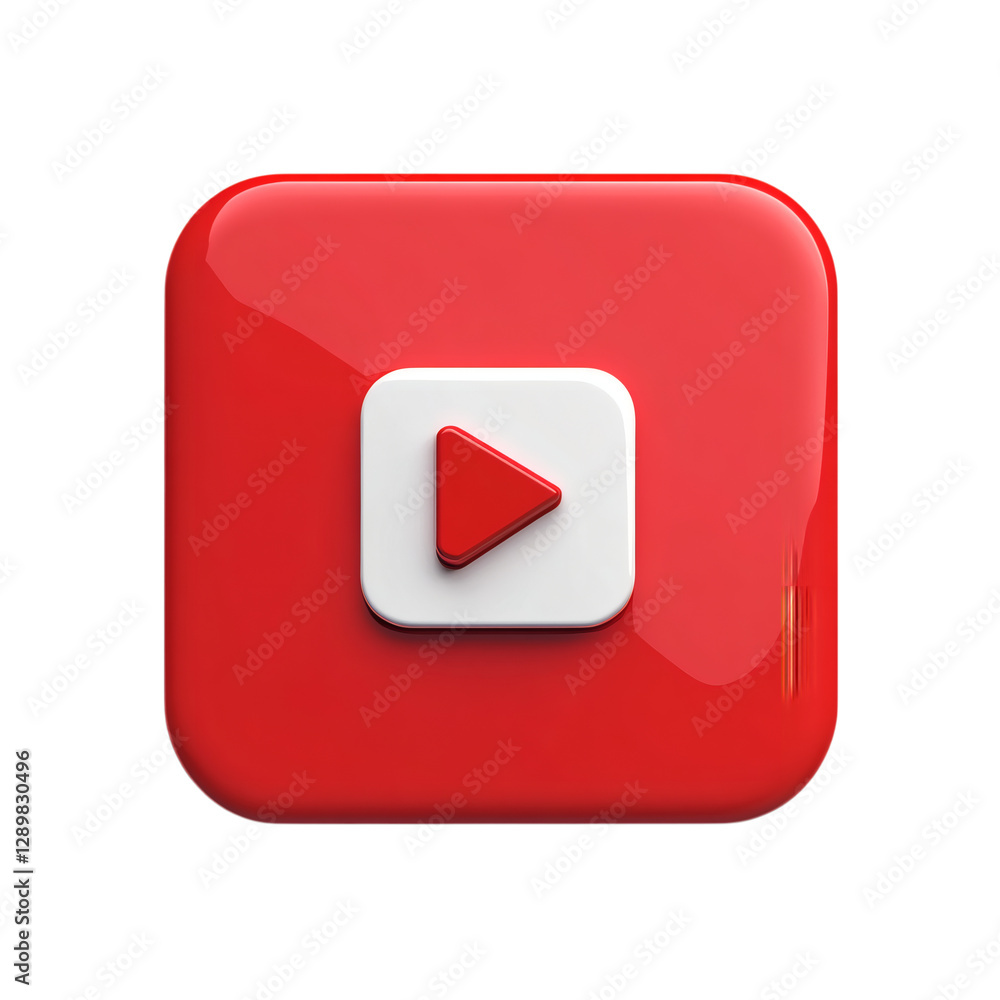 Flat Pinterest Icon in Clean Solid Red Isolated on Transparent Background Flat Pinterest Icon in Clean Solid Red Isolated on Transparent Background