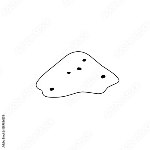 Simple sand pile line icon