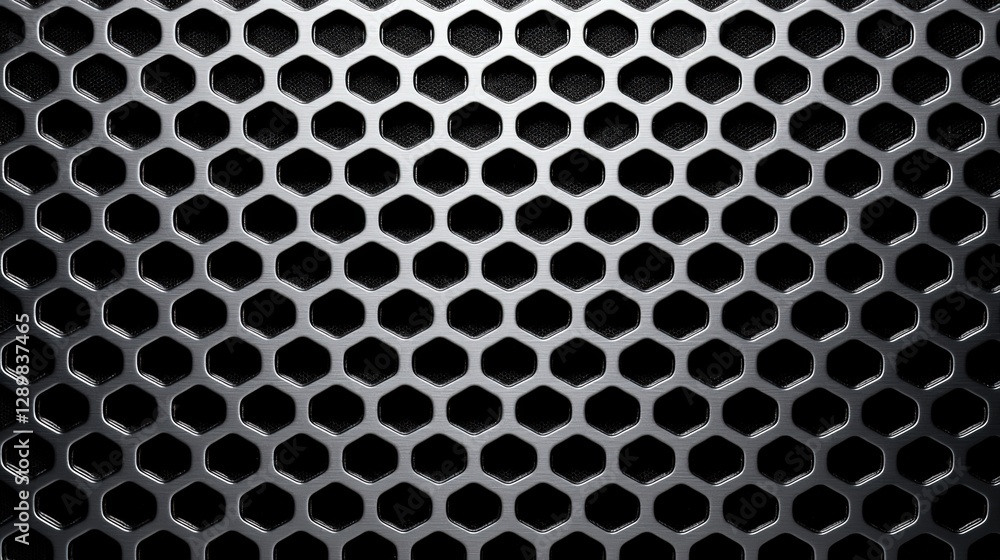 A close-up view of a textured honeycomb pattern on a metallic surface, showcasing intricate geometric shapes in a sleek black finish. A close-up view of a textured honeycomb pattern on a metallic surface, showcasing intricate geometric shapes in a sleek black finish.