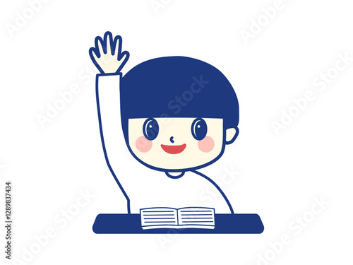 授業中に手をあげる子ども