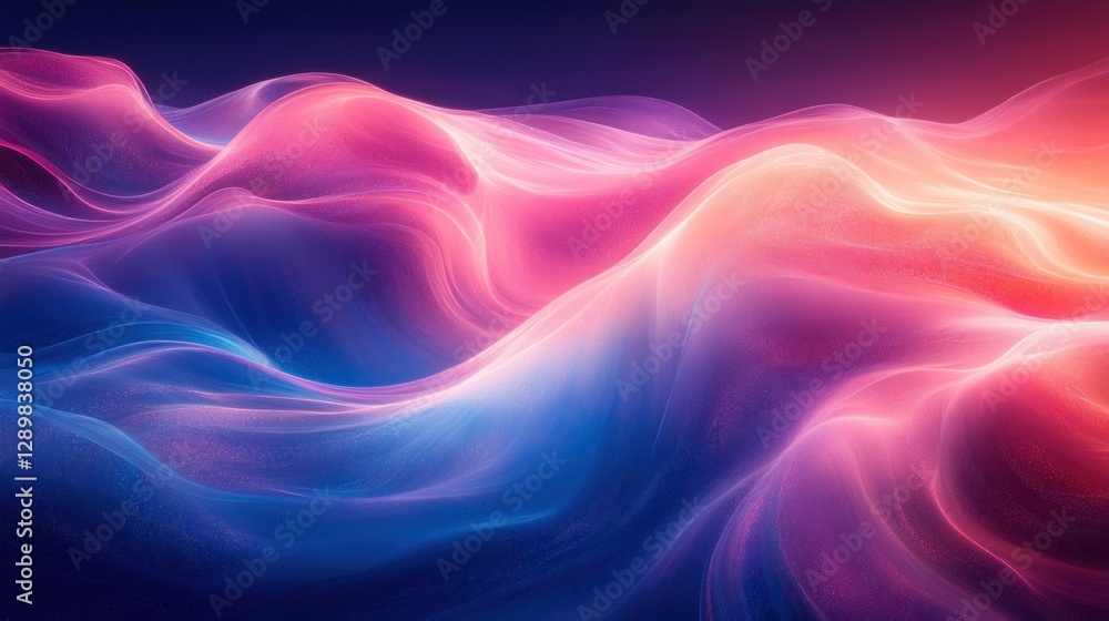 Obraz premium Vibrant Abstract Artwork with Swirling Lines in Blue Pink and Purple Fluid Dynamics Style