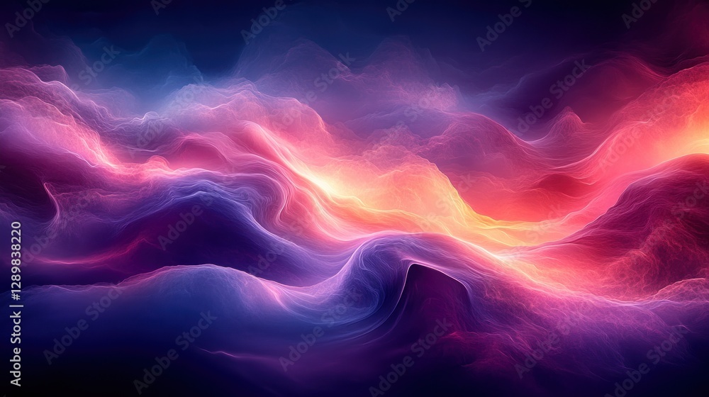 Obraz premium Abstract Liquid Shapes Holographic Background Vibrant Gradient Fluid Design