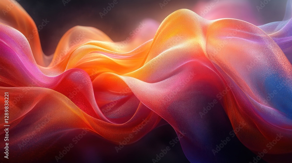 Obraz premium Vibrant Abstract Colorful Twisted Ribbons for Modern Christmas Backgrounds