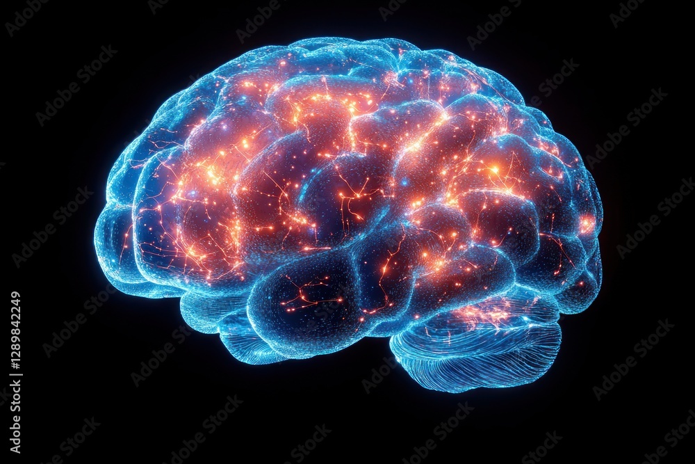 3D Rendering of Human Brain and Nervous System X-Ray View Anatomy Visualization Neuroscience and Neurology Concepts 3D Rendering of Human Brain and Nervous System X-Ray View Anatomy Visualization Neuroscience and Neurology Concepts