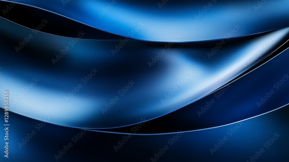 Obraz premium Abstract blue metallic gradient, clean and simple, evoking modern elegance and calm sophistication. 