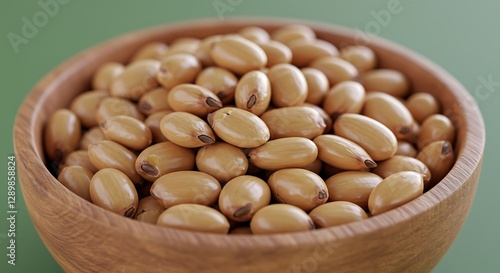 Wooden bowl of kernels - abundance and wholesomeness - food blogs and healthy recipes