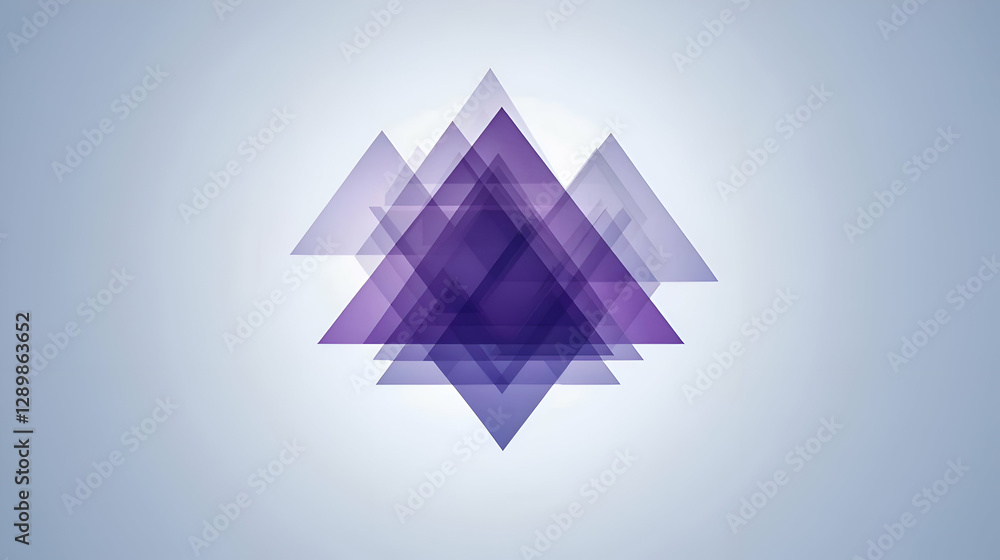 Obraz premium Abstract Purple Triangles Geometric Design