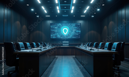 Cyber Security Boardroom Meeting, Digital Shield - Cybersecurity