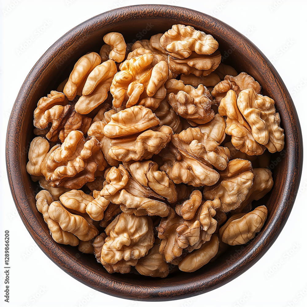 Organic Walnuts: Nutrient-Rich Raw Snacks in Wooden Bowl - Premium Plant-Based Protein Superfood Organic Walnuts: Nutrient-Rich Raw Snacks in Wooden Bowl - Premium Plant-Based Protein Superfood