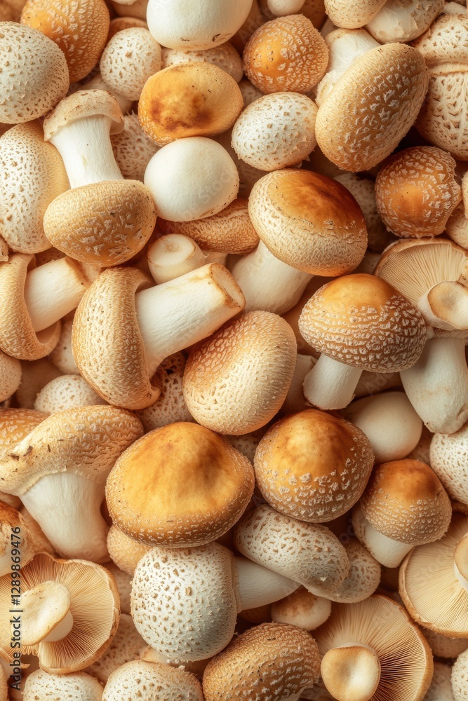 Seamless background of edible mushroom Seamless background of edible mushroom