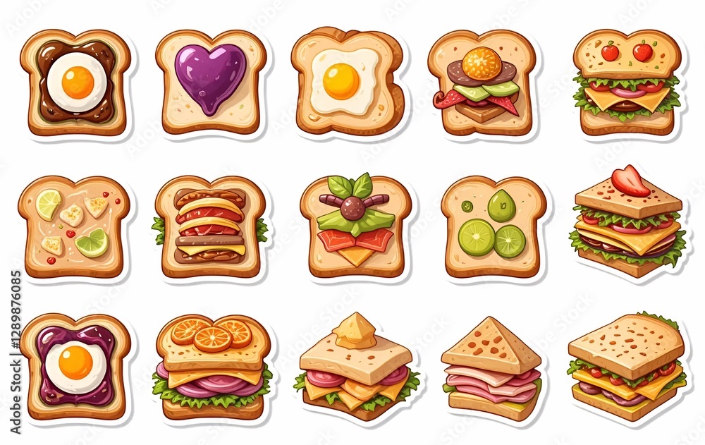 Toast stickers, bread, food background image Toast stickers, bread, food background image