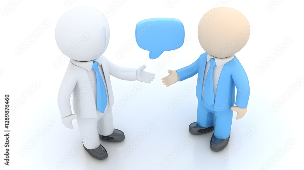 Two Businessmen Shaking Hands During a Conversation Dialogue Two Businessmen Shaking Hands During a Conversation Dialogue