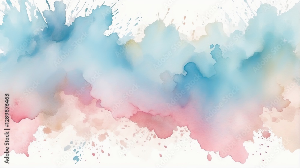 Abstract watercolor background in red and blue tones Abstract watercolor background in red and blue tones