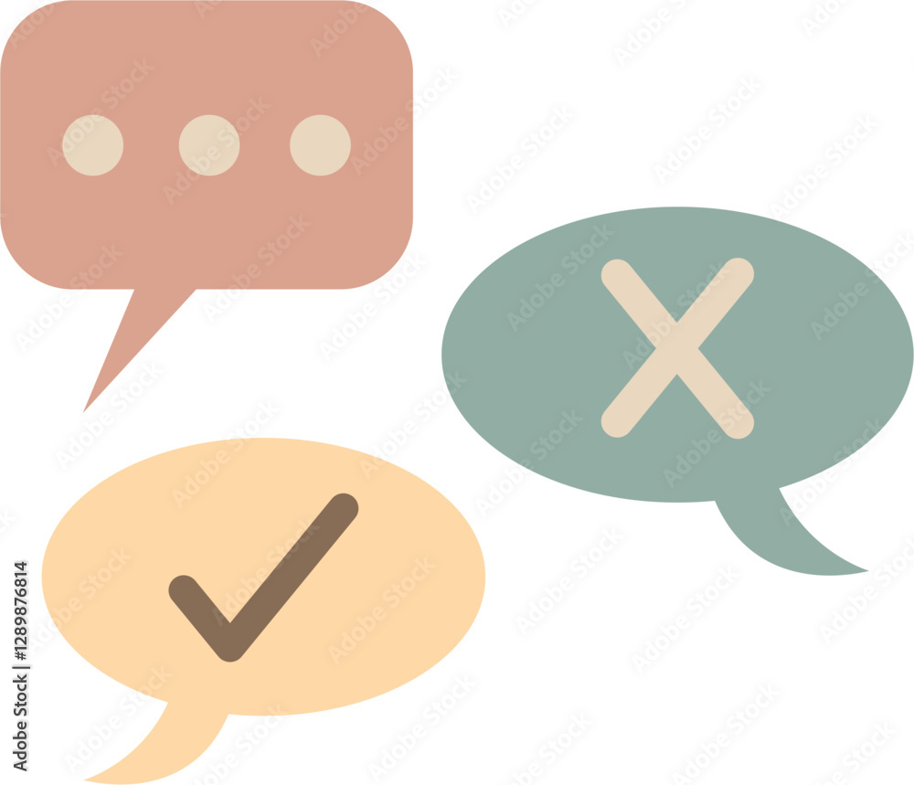 Fototapeta premium Speech Bubble Chat Business Discussion Concept