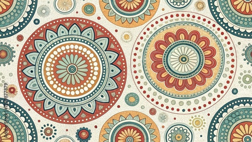 Aerial Vintage Circle Pattern Drone Photography: Geometric Design, Retro Style, Overhead View