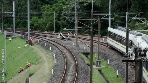 Medellín Metro Passing Through the City