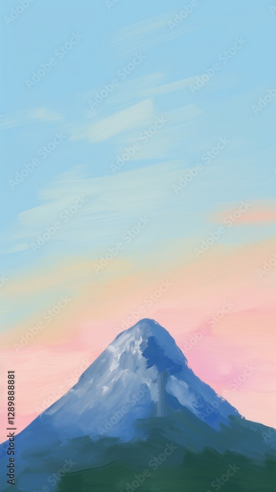 Obraz premium Mountain and bright sky outdoors volcano nature.