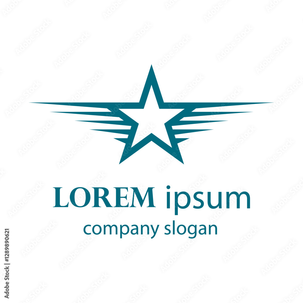 successful victory star logo design successful victory star logo design