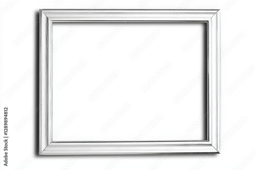 A simple white picture frame with an ornate design, ready to hold artwork or photographs, creating a classic and elegant display. A simple white picture frame with an ornate design, ready to hold artwork or photographs, creating a classic and elegant display.
