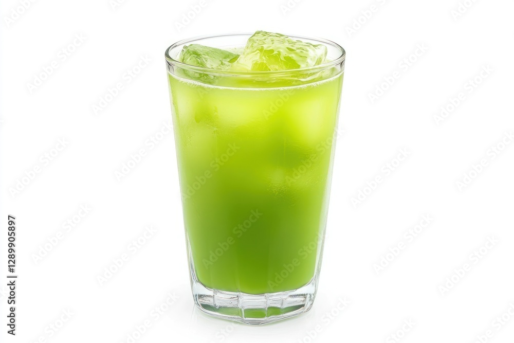 Refreshing green iced beverage Refreshing green iced beverage