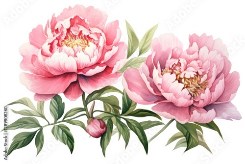 Peonies blossom flower plant.