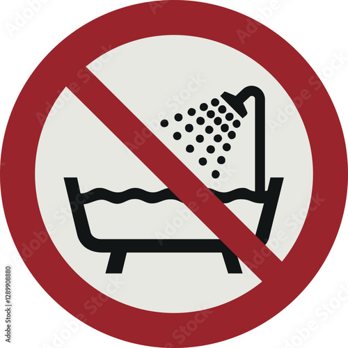 Simbolo di divieto l'uso di apparecchiature elettriche non idonee all'interno o in prossimità dell'acqua P026