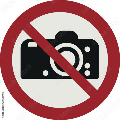 Simbolo di divieto di scattare fotografie P029