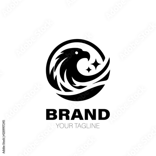 Sea Eagle Logo. Sea Eagle Logo Design. Sea Eagle Logo Brand. Sea Eagle Logo Vector Design Isolated on White Background