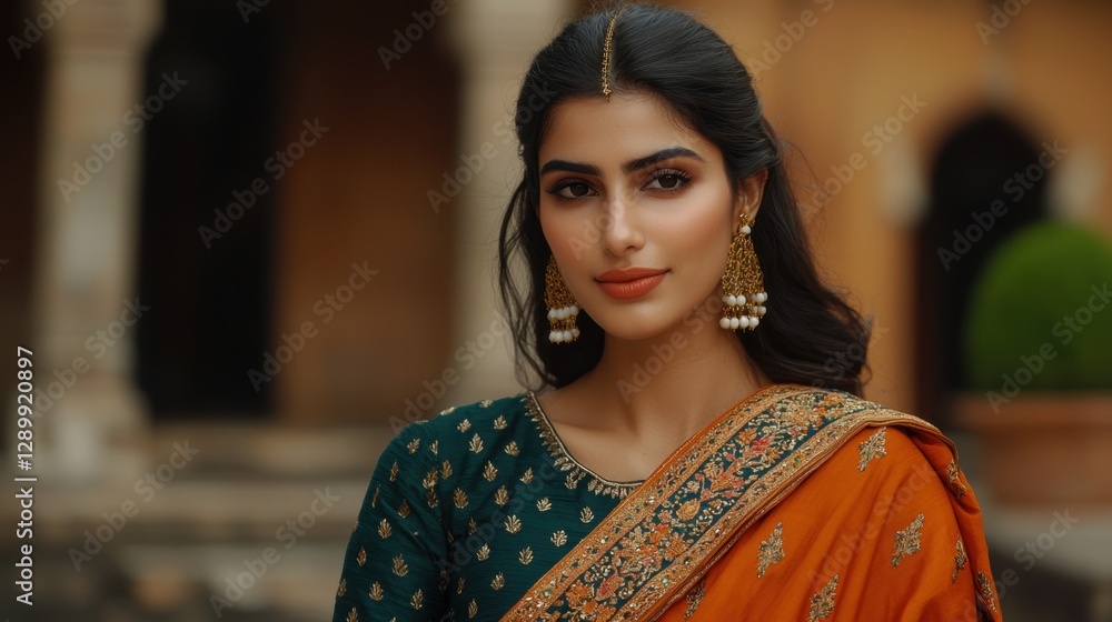 A designer boutique highlighting handwoven silk sarees and lavish lehengas for Indian brides. A designer boutique highlighting handwoven silk sarees and lavish lehengas for Indian brides.
