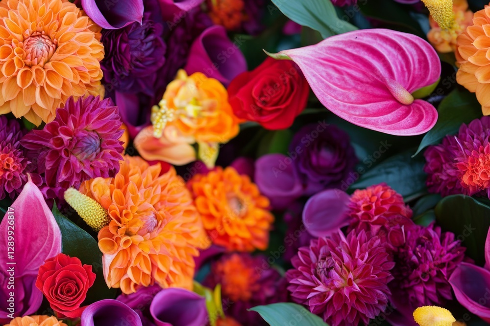 A vibrant display of blossoms, bursting with color and natural beauty.- Seamless Pattern - Seamless Pattern A vibrant display of blossoms, bursting with color and natural beauty.- Seamless Pattern - Seamless Pattern