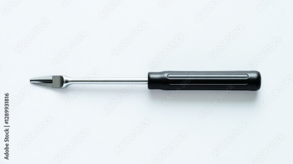 A single screwdriver, showcasing simplicity and precision in design.
