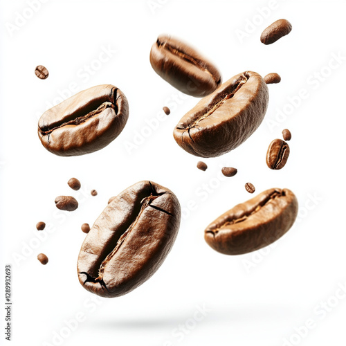 coffee beans on white background