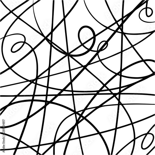 Irregular scribble lines drawn by hand in a seamless pattern.
