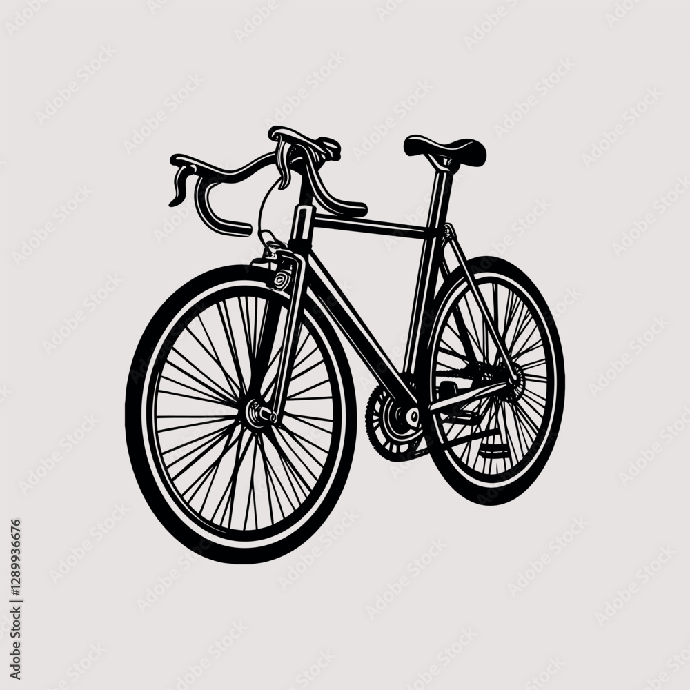 Bicycle Vector on White Background | Cycling Illustration for Sports & Transport Bicycle Vector on White Background | Cycling Illustration for Sports & Transport