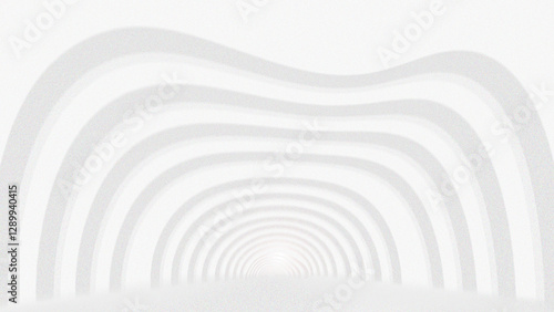 Wallpaper Mural arched hallway consisting of a series of concentric white arches Torontodigital.ca